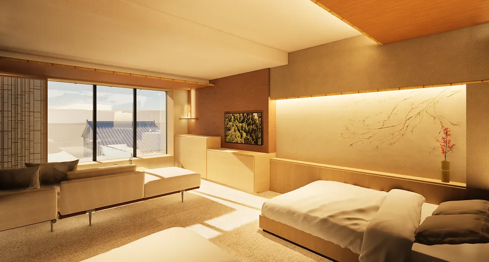 写真：Deluxe Twin Room with River Viewの客室イメージ