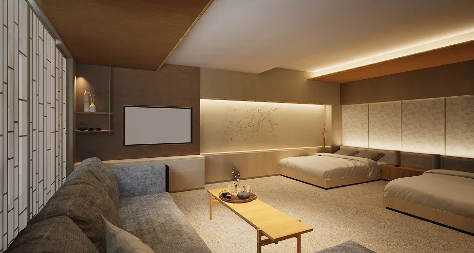 写真：Superior Twin Room with River Viewの客室イメージ