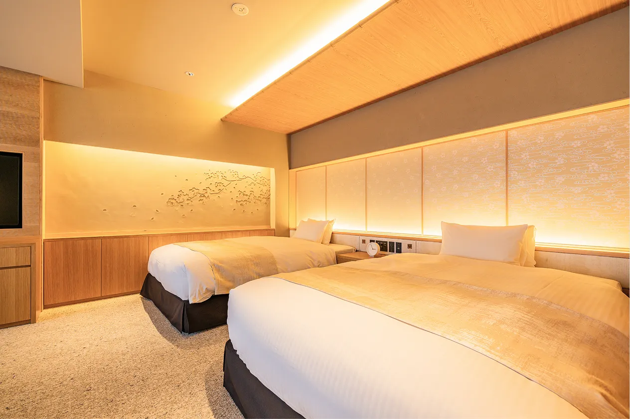Deluxe Twin Room with River View 桜洛（おうらく）／ 月詠（つきよみ）